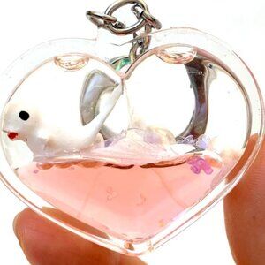 BC Heart Pink Floaty Key Charm with keyring - Seal